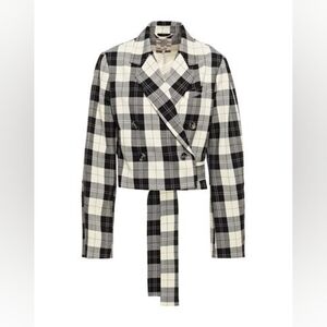 Baum Und Pferdgarten Anthropologie Plaid Double-Breasted Women's Jacket